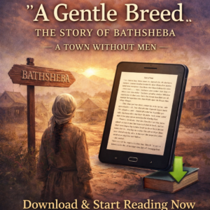 Free sample promo for A Gentle Breed showing Bathsheba in a rural town with ebook preview and DeVault Publishing branding